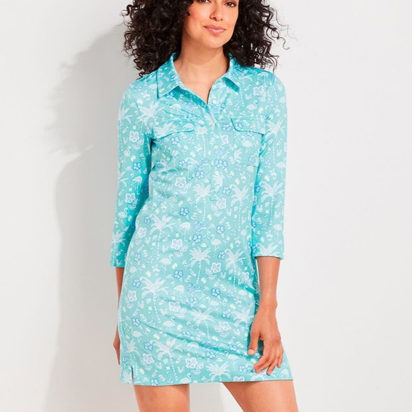 Vineyard Vines Printed Sankaty Margo Shirt Dress - Picture 1 of 16